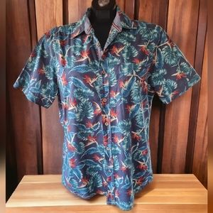 International Report Men's Tropical Collection Floral Button Down Shirt